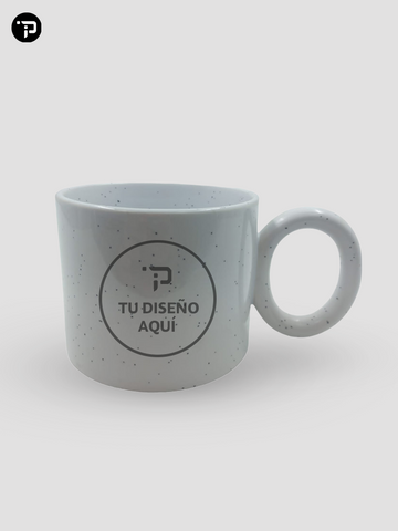 Mug 16oz chocolatero jaspeado personalizable