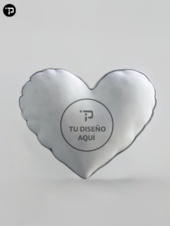 Cojin blanco personalizable en forma variable o corazón Pixel Jar