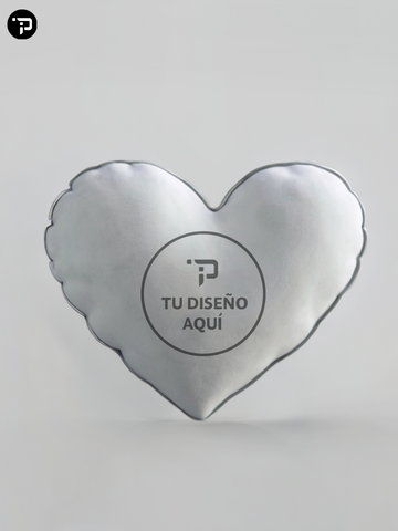 Cojin blanco personalizable en forma variable o corazón Pixel Jar